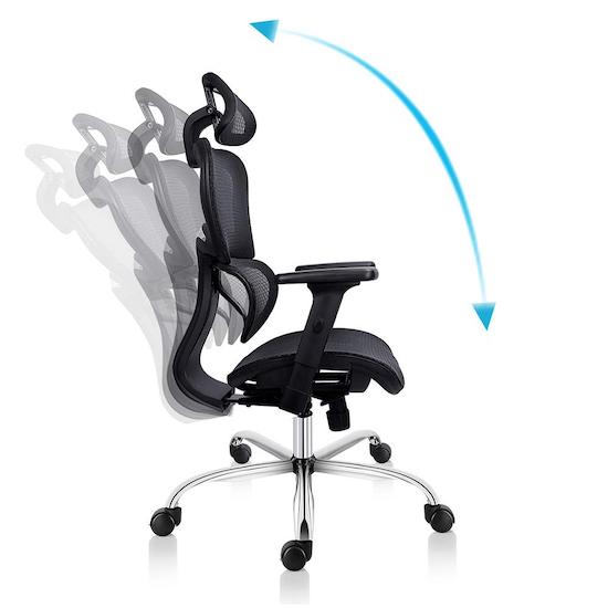 SMUGDESK Office High Back Chair with Adjustable Headrest and 3D Armrests